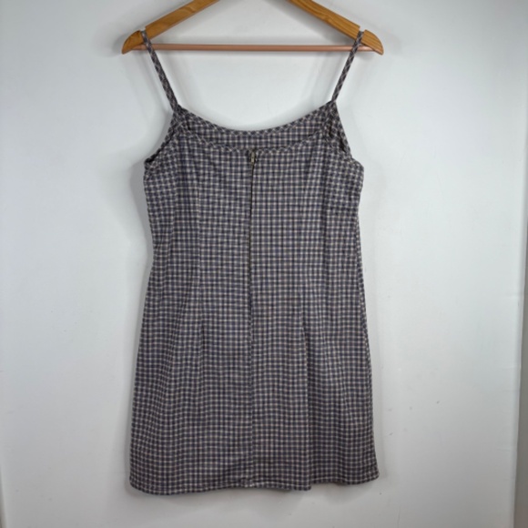 VTG 90s JONATHAN MARTIN Plaid Mini Dress Preppy Academia Retro Office Siren Y2K - Picture 3 of 9